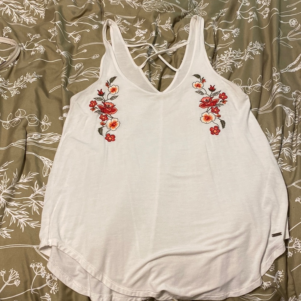 White hollister tank top